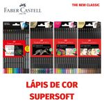 Kit Lápis de Cor SuperSoft Faber Castell - Tom Pastel, Neon, Metálicos, Tons de Pele e Coloridos (Extra Macio)