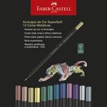Kit Lápis de Cor SuperSoft Faber Castell - Tom Pastel, Neon, Metálicos, Tons de Pele e Coloridos (Extra Macio)