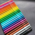 Kit 24 ou 12 Canetinha Hidrográfica Faber Castell - Cores Diversas