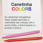 Kit 24 ou 12 Canetinha Hidrográfica Faber Castell - Cores Diversas