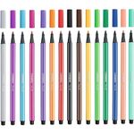 Caneta Stabilo Pen 68 Escrita Média 1.0mm Fofa - Tom Pastel Preta Vermelha Azul