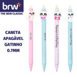 Caneta Apagável BRW Gatinho - Escrita em Tinta Azul - Ponta Fina 0.7mm