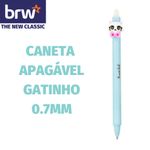 Caneta Apagável BRW Gatinho - Escrita em Tinta Azul - Ponta Fina 0.7mm