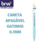 Caneta Apagável BRW Gatinho - Escrita em Tinta Azul - Ponta Fina 0.7mm