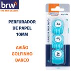 Mini Perfurador de Papel BRW 10mm - Estrela, Flor, Coração, Maçã, Laço, Flor, Avião, Golfinho e Barco