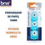 Mini Perfurador de Papel BRW 10mm - Estrela, Flor, Coração, Maçã, Laço, Flor, Avião, Golfinho e Barco
