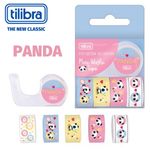 Kit 5 Mini Fita Washi Tape + Dispenser Tilibra - Panda e Candy