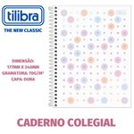 Caderno Colegial Tilibra Happy Colors Capa Dura - Folhas Coloridas Tom Pastel - 10 ou 1 Matéria