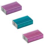Grampo Colorido BRW 26/6 - 1000 unidades - Rosa, Roxo e Azul