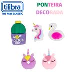 Borracha Ponteira Fofa Tilibra Decorativa Fun - Unicórnio, Donut, Cacto e Cisne