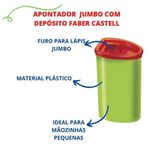 Apontador com Depósito para Lápis Big Jumbo Faber Castell