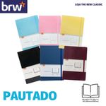 Caderneta Pautada BRW Capa Dura A5 80 Folhas 80g/m² Vintage e Tom Pastel - Estilo Moleskine