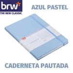 Caderneta Pautada BRW Capa Dura A5 80 Folhas 80g/m² Vintage e Tom Pastel - Estilo Moleskine
