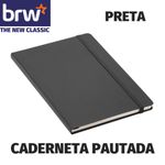 Caderneta Pautada BRW Capa Dura A5 80 Folhas 80g/m² Vintage e Tom Pastel - Estilo Moleskine