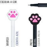 Caneta Fine Liner BRW Ultra Fina Fofa Patinha de Gatinho 0.4mm