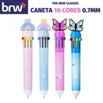 Caneta 10 Cores em 1 BRW Divert Dreams Ponta Fina 0.7mm - Borboleta e Arco-Íris