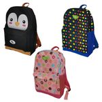 Mochila Escolar Leo&Leo Pinguim, Game e Donuts