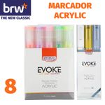 Kit Marcador Artístico Evoke BRW Acrylic 3mm