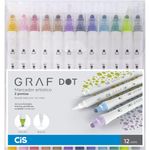 Kit Marcador Cis Graf Dot - Pontas - Pontilhismo - 12 ou 6 Cores Metálicas ou Tradicional
