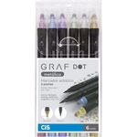 Kit Marcador Cis Graf Dot - Pontas - Pontilhismo - 12 ou 6 Cores Metálicas ou Tradicional