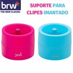 Suporte Porta Clipes Imantado BRW - Rosa ou Turquesa