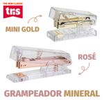 Grampeador Tris Holic Mineral Translúcido - Mini Ouro - Rosé