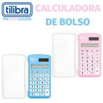 Calculadora de Bolso Tilibra Tom Pastel Fofa Azul ou Rosa