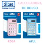 Calculadora de Bolso Tilibra Tom Pastel Fofa Azul ou Rosa