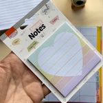 Bloco Notas Adesivas BRW Coração Tons Pastel 30 Folhas