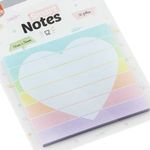 Bloco Notas Adesivas BRW Coração Tons Pastel 30 Folhas