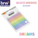 Bloco de Notas Adesivas BRW Dreams Tom Pastel Arco-Íris 30 Folhas - Para Lembretes e Recados