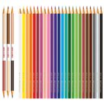 Lápis de Cor Faber-Castell 24 Cores + Tons Pastel ou Tons de Pele