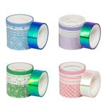 Kit Washi Tape BRW Candy - Rosa, Lilás, Azul ou Verde