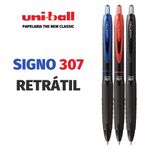 Caneta Gel Retrátil Uniball Signo Ponta Fina 0.7mm - UMN-307