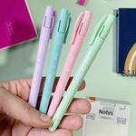 Kit Caneta Marca Texto Ponta Dupla BRW Tons Pastel