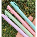 Kit Caneta Marca Texto Ponta Dupla BRW Tons Pastel