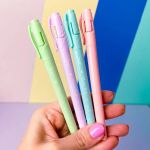 Kit Caneta Marca Texto Ponta Dupla BRW Tons Pastel