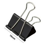 Kit Prendedor de Papel Cis Binder Clip Tons Pastel e Preto 19mm
