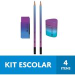 Kit Escolar Cis Move - 2 Lápis + Borracha + Apontador - Degradê