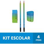 Kit Escolar Cis Move - 2 Lápis + Borracha + Apontador - Degradê