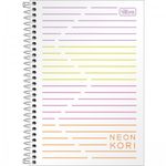 Caderneta Tilibra 80 Folhas Coloridas Espiral Neon Kori - Tons Pastel e Neon - 1/4 ou 1/8