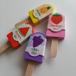 Borracha Tilibra Fofa Mini Picolé Perfumada com Cheirinho - Morango, Uva, Melancia, Abacaxi