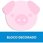 Bloco Adesivo Cis Fofo Pets Panda Porquinho ou Raposa - para Lembretes e Notas