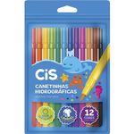 Caneta Hidrográfica (Canetinhas) Cis Sextavado - 24 ou 12 cores