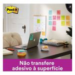 Kit Post-it Preto + Caneta Branca Bloco de Notas Super Adesivo 60 Folhas 76x76mm
