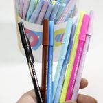 Caneta Compactor POP Ponta Fina 0.7mm Escrita Azul - Tons Pastel, Neon e Metálico