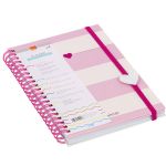 Planner de Capa Dura Espiral BRW Tom Pastel Coração S2 80 Folhas - 130x188mm