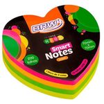 Bloco Adesivo para Recado ou Anotações 200 Folhas Coração Love Neon BRW