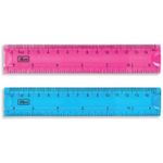 Régua Flexível Tilibra Azul Rosa Verde Água 15cm ou 30cm