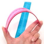 Régua Flexível Tilibra Azul Rosa Verde Água 15cm ou 30cm